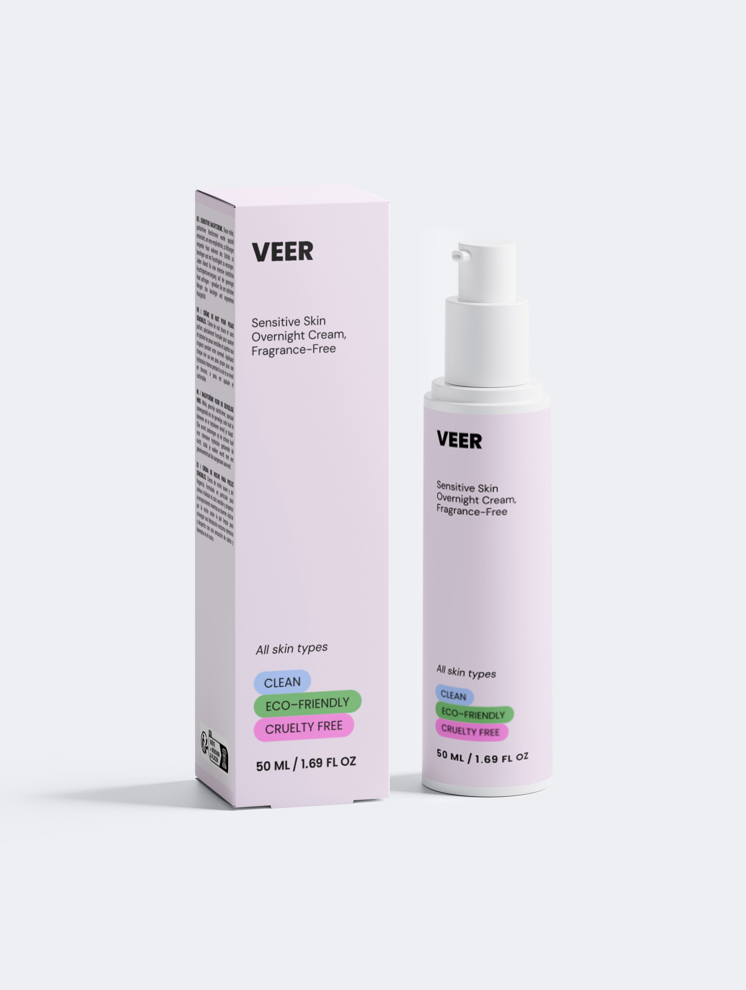 Sensitive Skin Overnight Cream, Fragrance-Free
